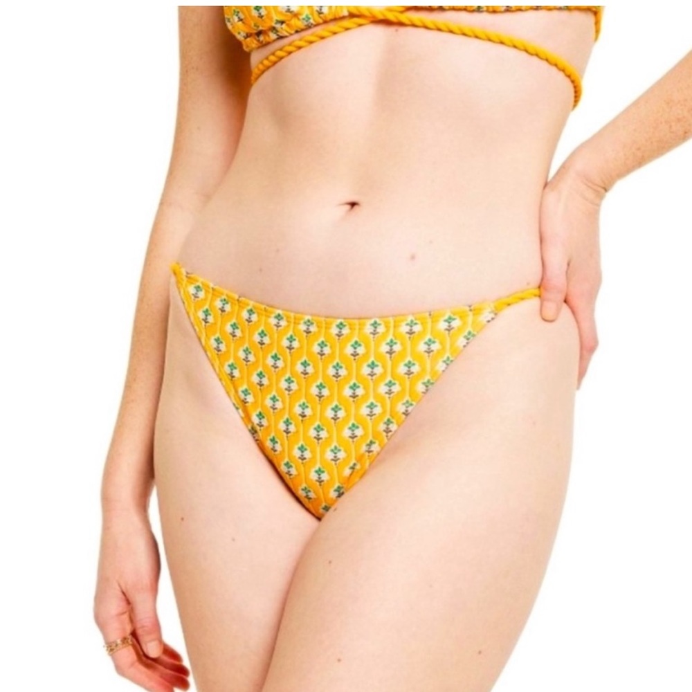 NEW RHODE x Target Dainty Lotus Print Triangle Bikini Bottom